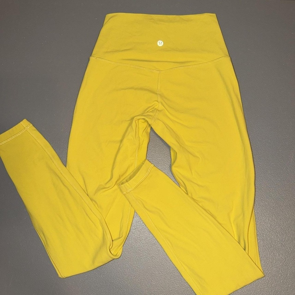 Lululemon Align High-Rise Pant 28" Yellow Serpentine Size 4 Yoga Leggings